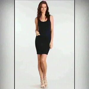 M Rena Scoop Neck Tank Dress fitted silhouette one size little  black dress